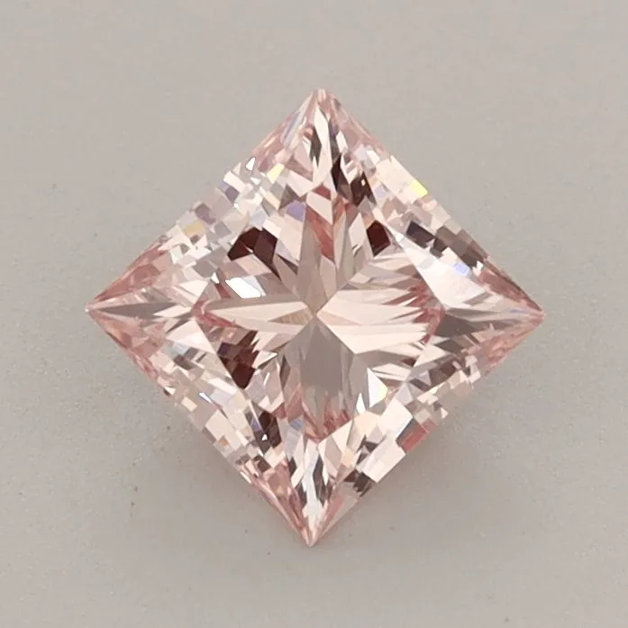 0.82ct PRINCESS Fancy Intense Pink VS1 Coloured Lab diamond