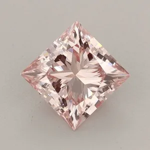 0.82ct PRINCESS Fancy Intense Pink VS1 Coloured Lab diamond