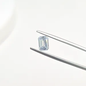 1.13ct EMERALD Fancy Light Blue VS1 Coloured Lab diamond