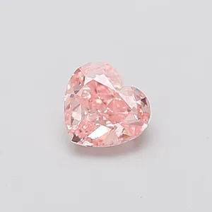0.74ct HEART Fancy Intense Pink VS2 Coloured Lab diamond
