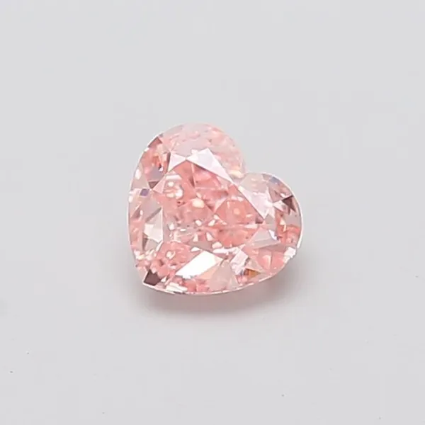 0.74ct HEART Fancy Intense Pink VS2 Coloured Lab diamond