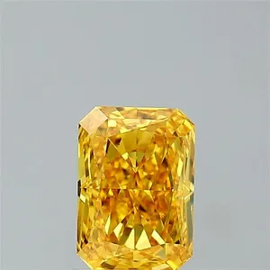 1.44ct RADIANT Fancy Vivid Yellow VS1 Coloured Lab diamond