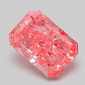 1.1ct RADIANT Fancy Vivid Pink VS1 Coloured Lab diamond