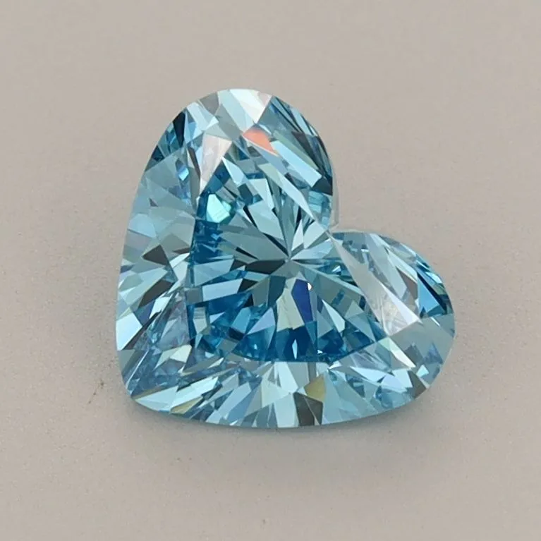 1.03ct HEART Fancy Vivid Blue VVS2 Coloured Lab diamond