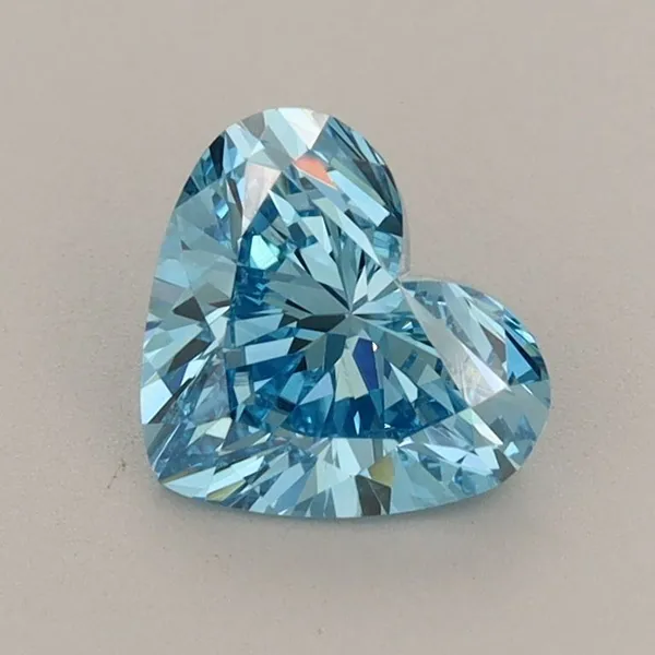 1.03ct HEART Fancy Vivid Blue VVS2 Coloured Lab diamond