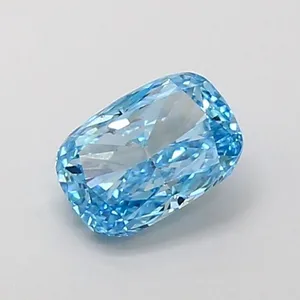 1ct CUSHION Fancy Vivid Blue VS2 Coloured Lab diamond