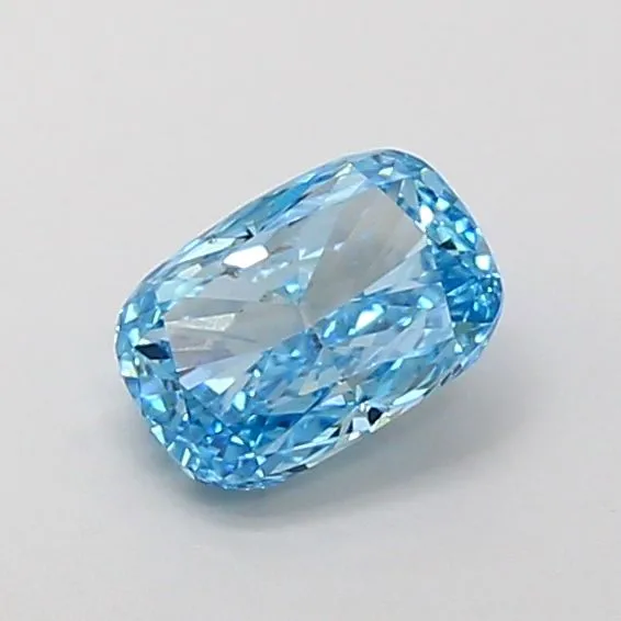 1ct CUSHION Fancy Vivid Blue VS2 Coloured Lab diamond
