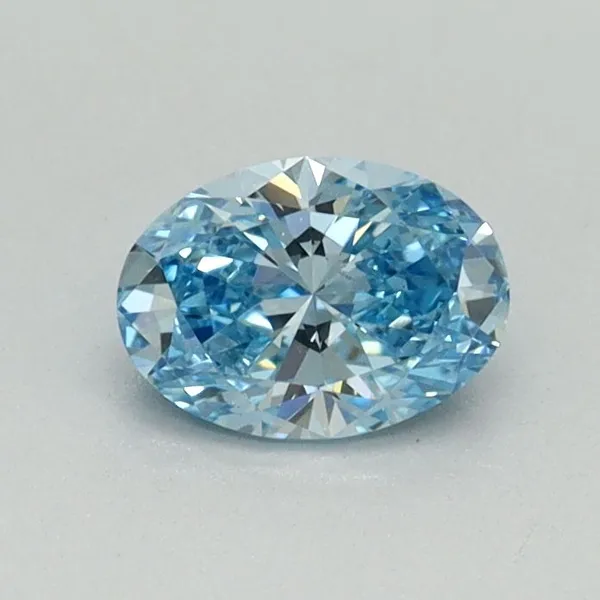 0.5ct OVAL Fancy Vivid Blue VS2 Coloured Lab diamond