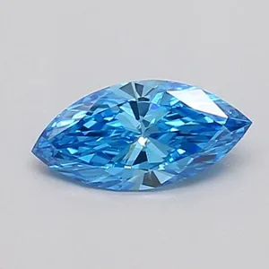 0.35ct MARQUISE Fancy Vivid Blue VVS2 Coloured Lab diamond