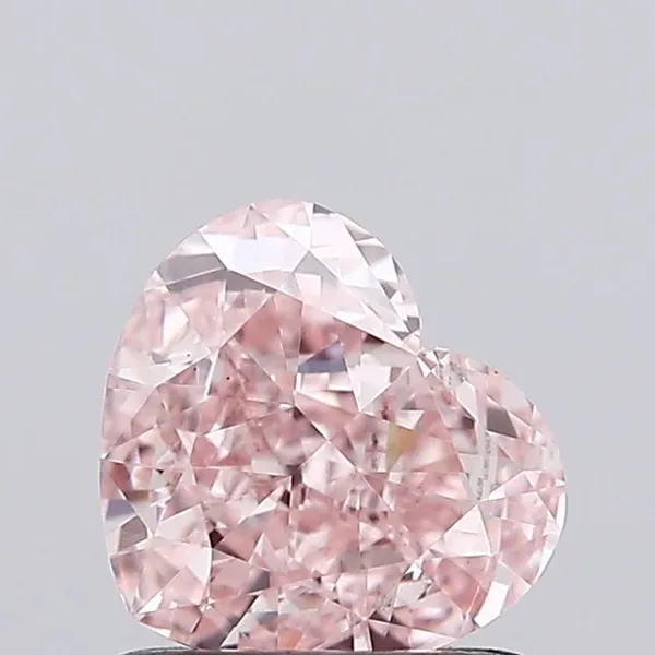1.04ct HEART Fancy Intense Pink VS1 Coloured Lab diamond