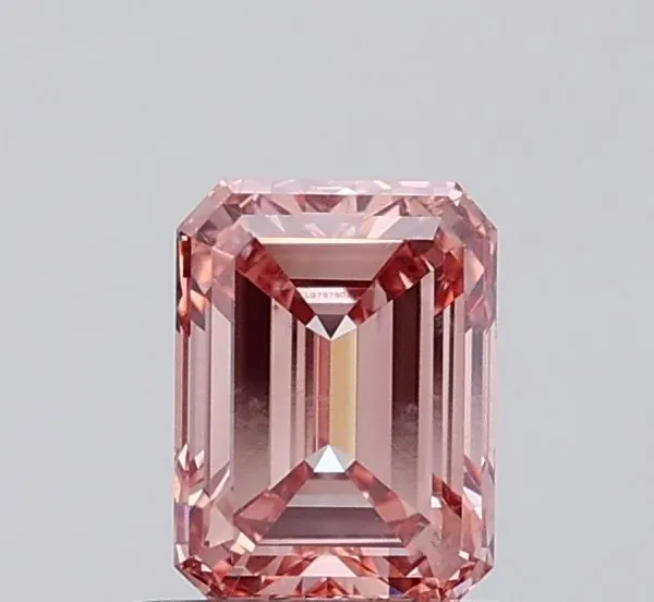 1ct EMERALD Fancy Intense Brownish Pink SI2 Coloured Lab diamond