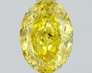 1.1ct OVAL Fancy Vivid Yellow VVS2 Coloured Lab diamond