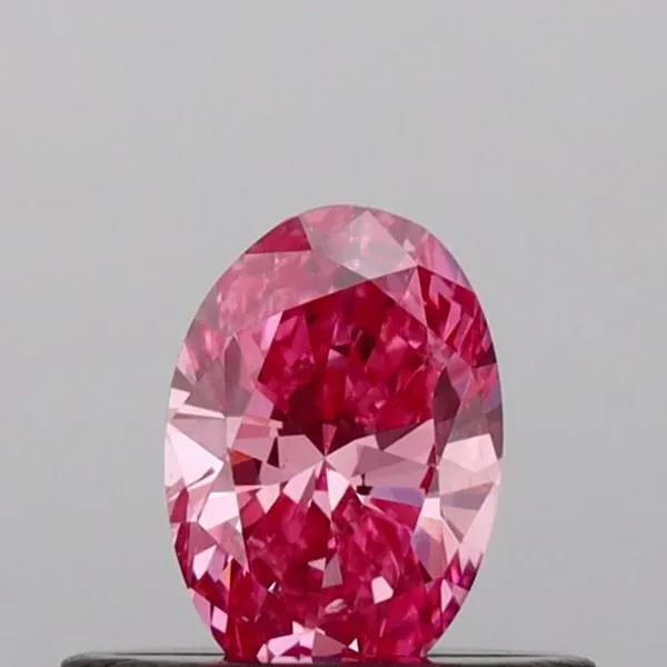 0.35ct OVAL Fancy Vivid Pink VS2 Coloured Lab diamond