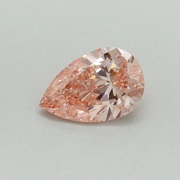 0.30ct PEAR Fancy Vivid Pink SI1 Coloured Lab diamond