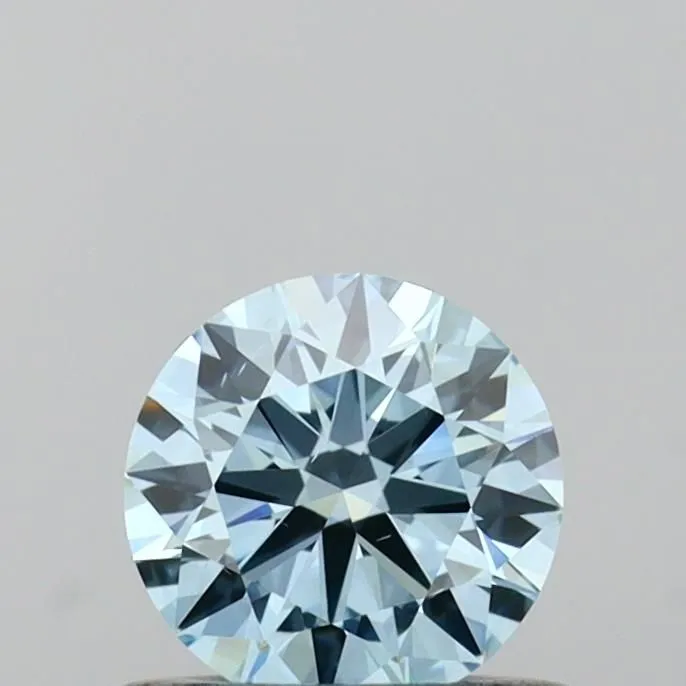 0.50ct ROUND Fancy Intense Blue VS2 Coloured Lab diamond