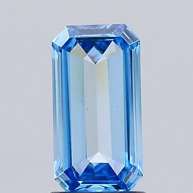 1.24ct EMERALD Fancy Vivid Blue VS1 Coloured Lab diamond
