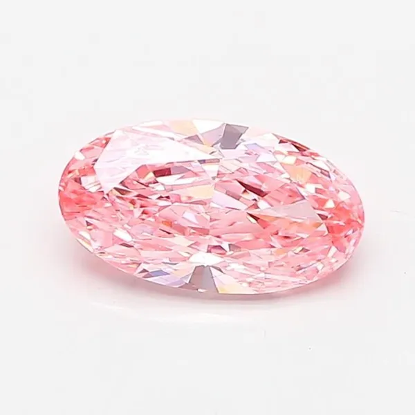 1.01ct OVAL Fancy Vivid Pink VS2 Coloured Lab diamond