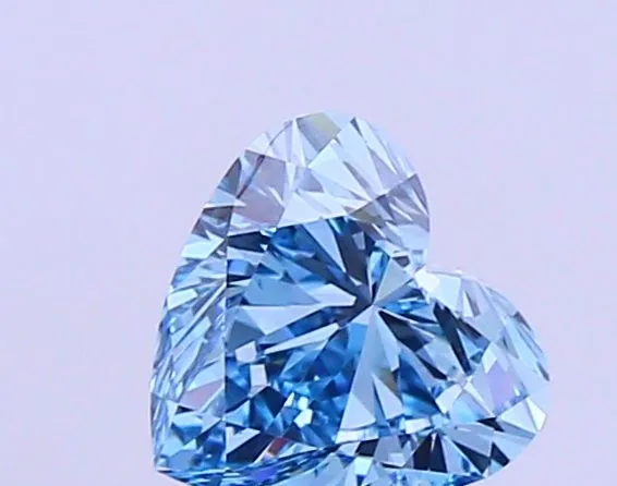 1.72ct HEART Fancy Vivid Blue VVS2 Coloured Lab diamond