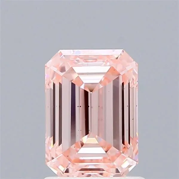 1.38ct EMERALD Fancy Intense Pink VS2 Coloured Lab diamond
