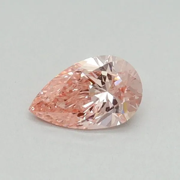 0.31ct PEAR Fancy Vivid Pink VS1 Coloured Lab diamond