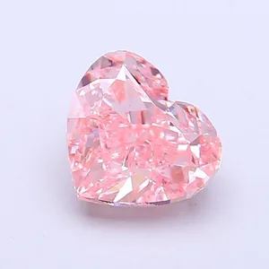 1.99ct HEART Fancy Vivid Pink VS1 Coloured Lab diamond