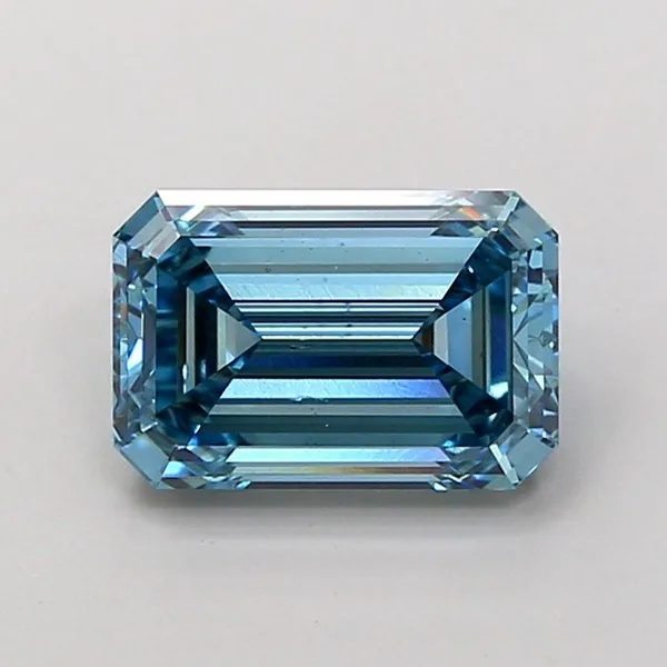 1.87ct EMERALD Fancy Vivid Blue VS2 Coloured Lab diamond