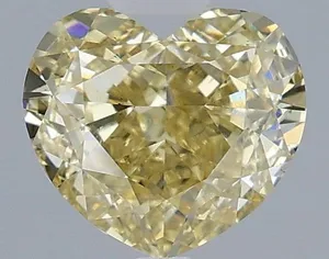 1.54ct HEART Fancy Intense Yellow VS2 Coloured Lab diamond