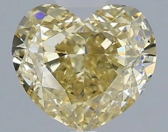 1.54ct HEART Fancy Intense Yellow VS2 Coloured Lab diamond