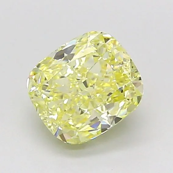 1.01ct CUSHION Fancy Light Yellow VVS2 Coloured Lab diamond