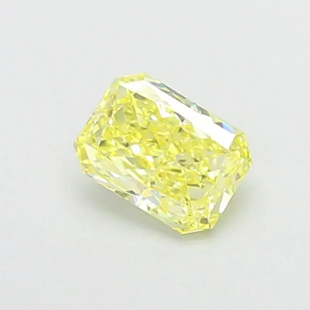 0.95ct RADIANT Fancy Intense Yellow VS2 Coloured Lab diamond