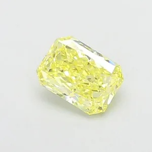 0.95ct RADIANT Fancy Intense Yellow VS2 Coloured Lab diamond