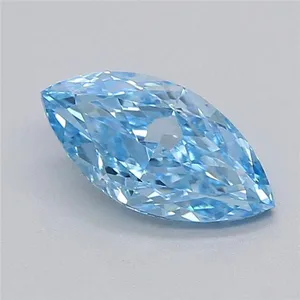 0.47ct MARQUISE Fancy Vivid Blue VVS1 Coloured Lab diamond
