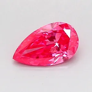 0.46ct PEAR Fancy Vivid Pink VS1 Coloured Lab diamond