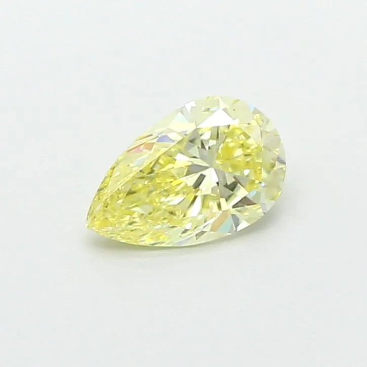 0.63ct PEAR Fancy Light Yellow VS2 Coloured Lab diamond