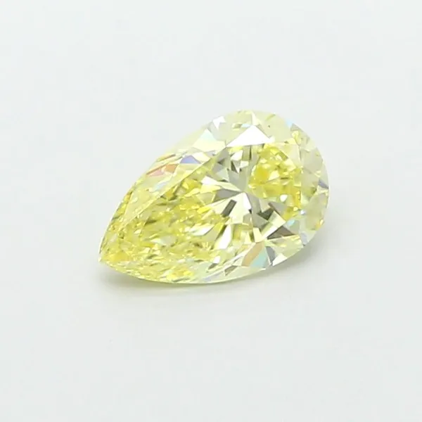 0.63ct PEAR Fancy Light Yellow VS2 Coloured Lab diamond