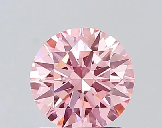 1.11ct ROUND Fancy Intense Pink VS1 Coloured Lab diamond