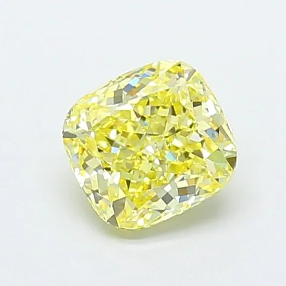 1.21ct CUSHION Fancy Yellow VS1 Coloured Lab diamond