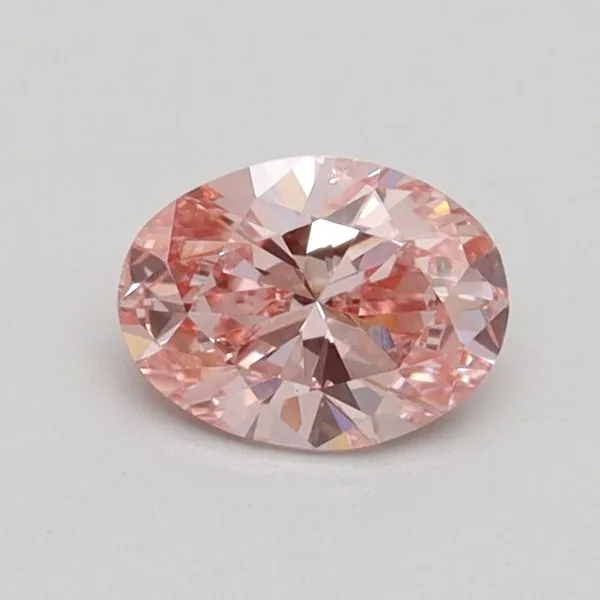 0.5ct OVAL Fancy Intense Pink SI1 Coloured Lab diamond