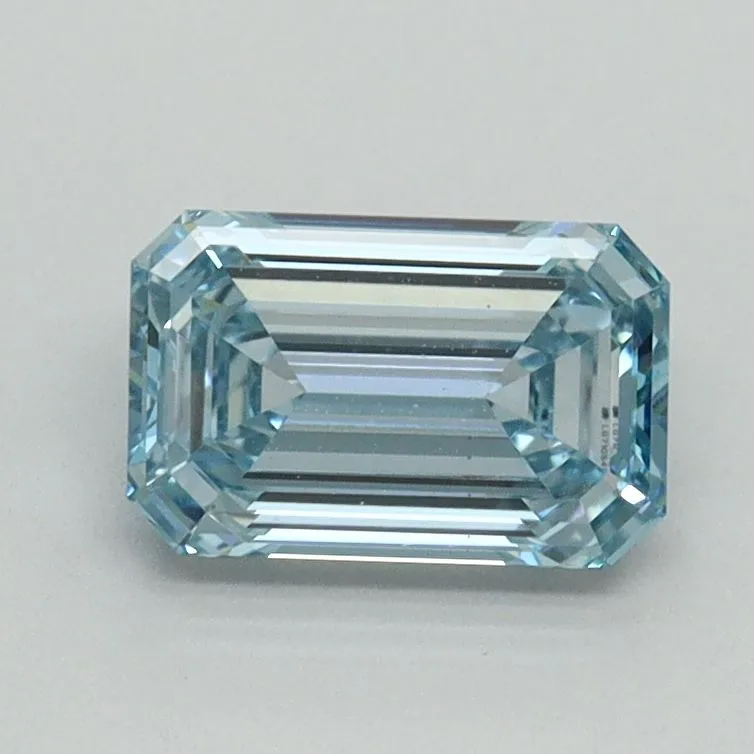 1.03ct EMERALD Fancy Intense Blue VVS2 Coloured Lab diamond