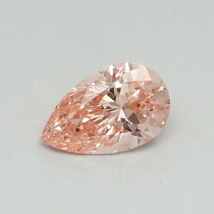 0.32ct PEAR Fancy Vivid Pink VS2 Coloured Lab diamond