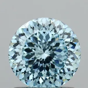1.06ct ROUND Fancy Intense Blue VVS2 Coloured Lab diamond