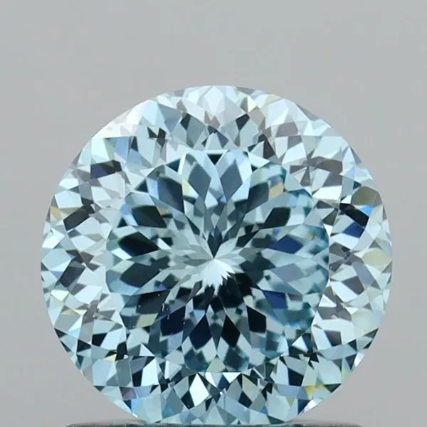 1.06ct ROUND Fancy Intense Blue VVS2 Coloured Lab diamond