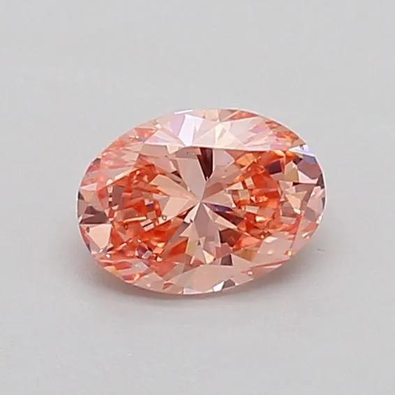 0.48ct OVAL Fancy Intense Pink VS2 Coloured Lab diamond