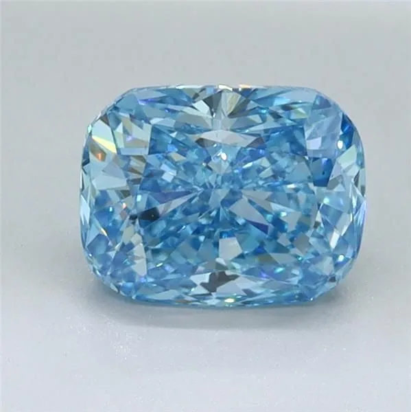 1.01ct CUSHION Fancy Vivid Blue VS1 Coloured Lab diamond