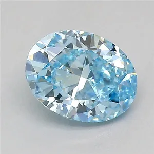0.78ct OVAL Fancy Intense Blue VVS2 Coloured Lab diamond