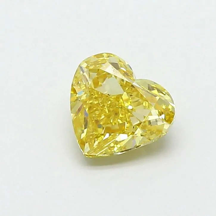 1.00ct HEART Fancy Intense Yellow VS1 Coloured Lab diamond