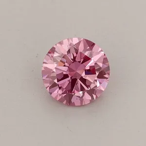 0.35ct ROUND Fancy Vivid Pink VS1 Coloured Lab diamond