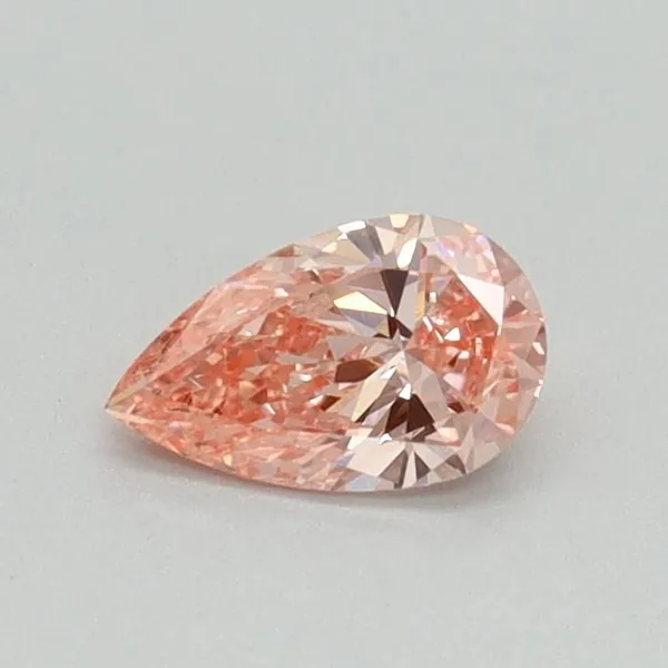 0.32ct PEAR Fancy Vivid Pink VS1 Coloured Lab diamond