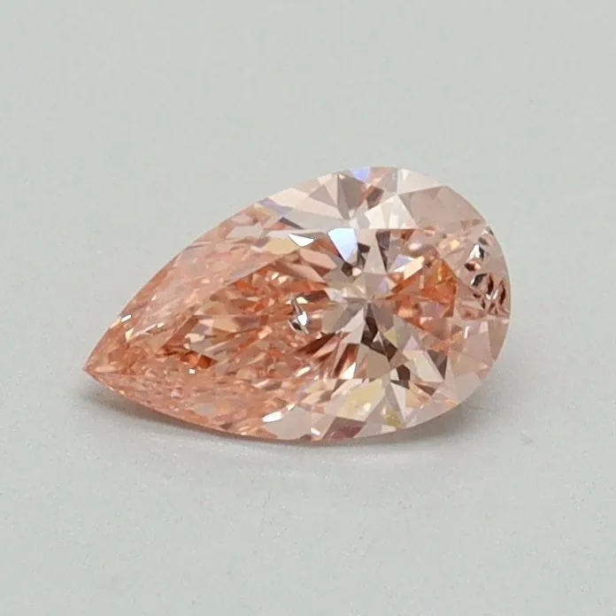 0.40ct PEAR Fancy Vivid Pink SI1 Coloured Lab diamond