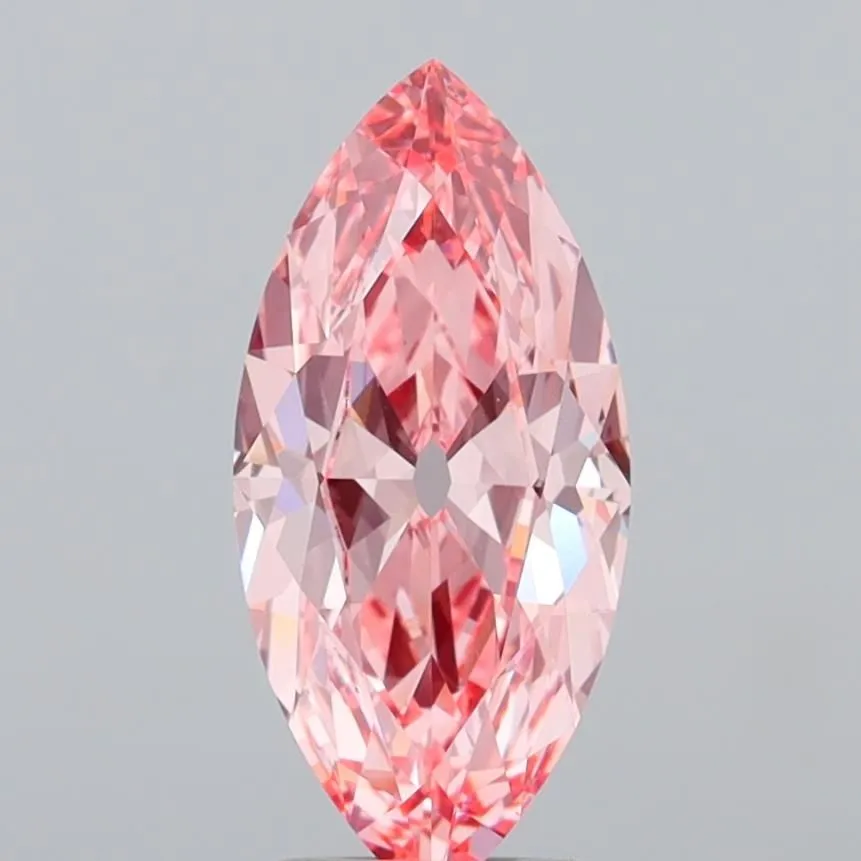 2.08ct MARQUISE Fancy Vivid Pink VVS2 Coloured Lab diamond